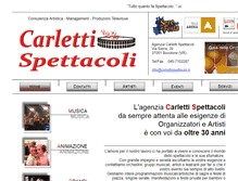 Tablet Screenshot of carlettispettacoli.it